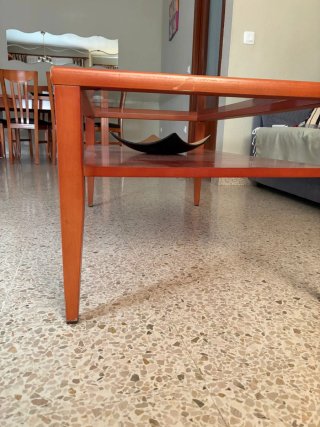 Mesa de centro madera y cristal
