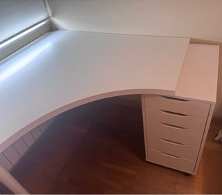 Mesa escritorio esquinera blanca