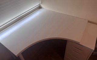 Mesa escritorio esquinera blanca