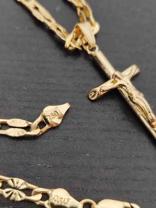 Collana Croce Placcata in Oro 18 kt