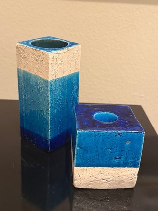 Coppia Vaso e Portacandela Bitossi