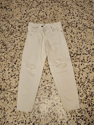 Pantalón vaquero blanco hombre loose