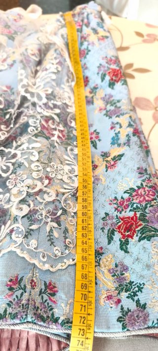 Traje de Fallera Azul y Multicolor