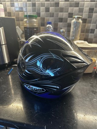 Casco integral Nitro Racing Talla S Azul