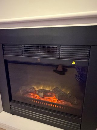 Chimenea Eléctrica Calefactora Blanca