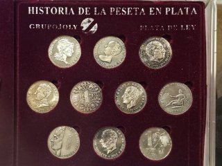 Medallas Plata Historia de la Peseta con 38'5 gr