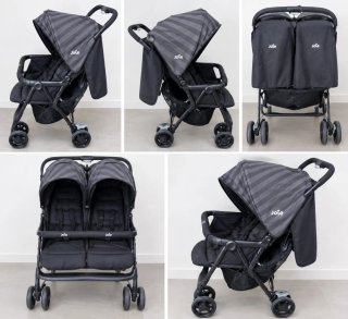 Carrito Gemelar Joie Negro y Gris Envío gratuito