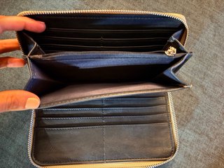 Cartera Misako Beige y Azul