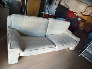 Sofá 3 plazas beige tela