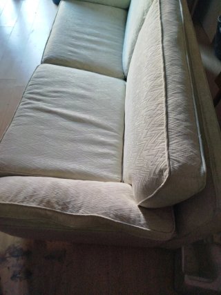 Sofá 3 plazas beige tela