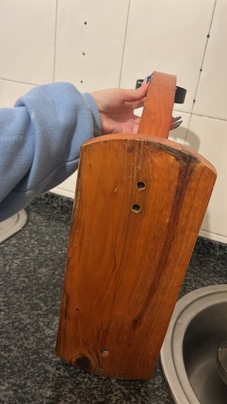 Jamonero de madera y metal