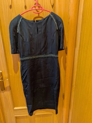 Vestido fiesta-ceremonia pedrería