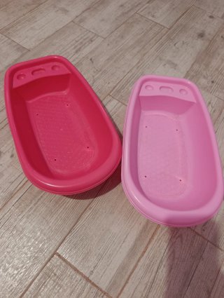 2 Bañeras para Muñecas Rosas