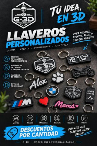 Llaveros Personalizados 3D