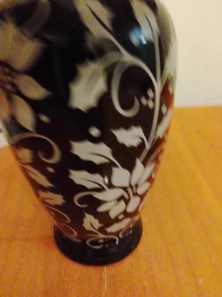 Lámpara de mesa cerámica decorada