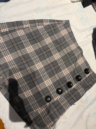 Falda pantalón cuadros botones