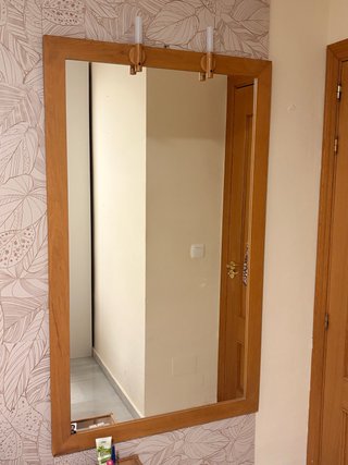 Espejo de madera y cristal 150x90