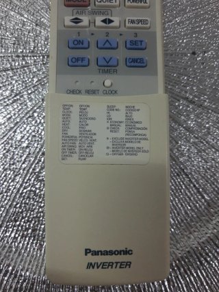Mando Panasonic Inverter Aire Acondicionado
