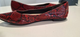 Bailarinas rojas efecto piel serpiente