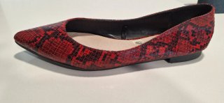 Bailarinas rojas efecto piel serpiente