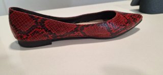 Bailarinas rojas efecto piel serpiente