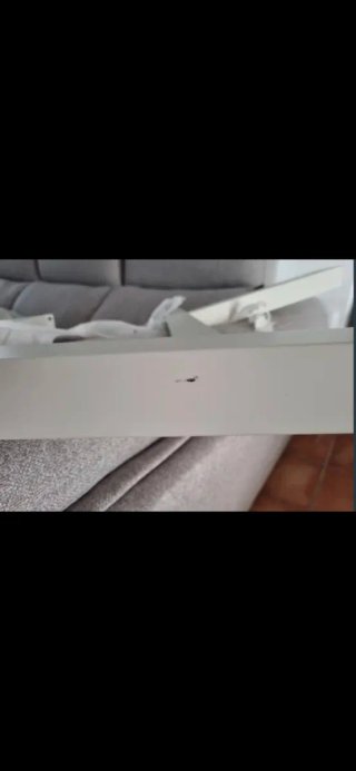 Mesa comedor roble macizo patas X blancas