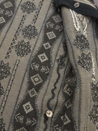 Cardigan vintage geometrico jacquard unisex