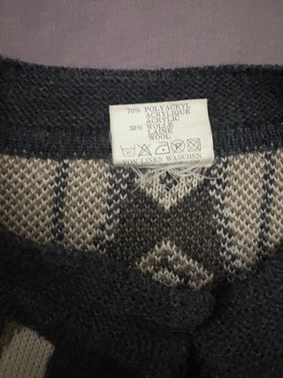 Cardigan vintage geometrico jacquard unisex