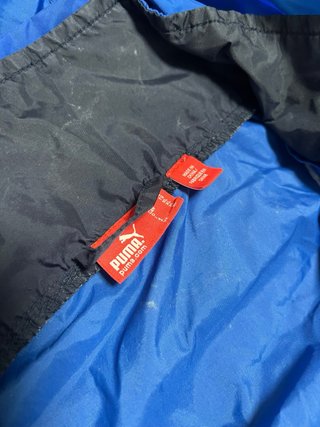 Cortavientos Vintage Puma Azul y Negro Talla XL