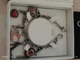 Bracciale Guess Donna Charms Cuore, Fragola, Borsa