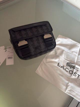 Borsello Lacoste nero monogram