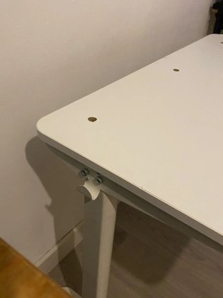 Mesa elevable blanca 90x60cm
