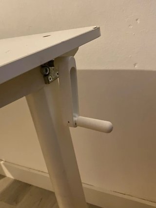 Mesa elevable blanca 90x60cm