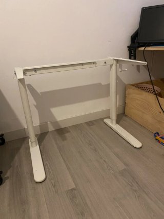 Mesa elevable blanca 90x60cm