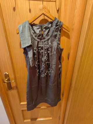 Vestido fiesta o ceremonia gris