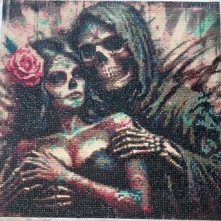 Lienzo Pintura Diamante pareja Halloween