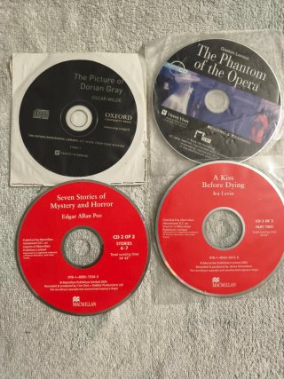 CDs Libros Inglés: Dorian Gray, Phantom Opera, Poe
