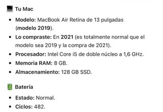 MacBook Air 13 2019 Plata