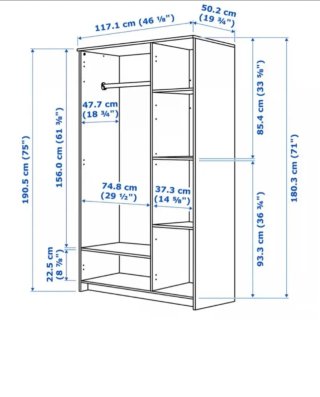 Armario 3 puertas blanco Ikea