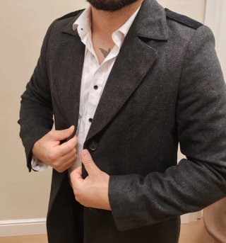 Cappotto Uomo Hugo Boss Taglia M Grigio
