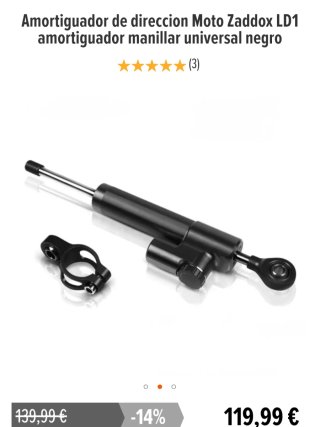 Amortiguador de dirección moto Zaddox LD1