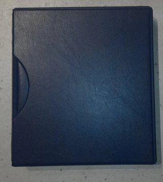 Álbum de Monedas Azul con Cajetín y 9 Hojas