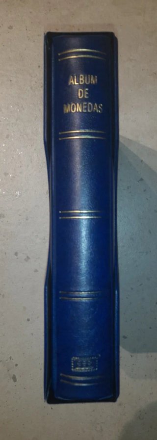 Álbum de Monedas Azul con Cajetín y 9 Hojas