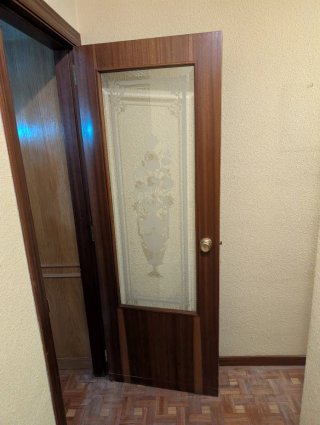 Puertas de madera con cristal
