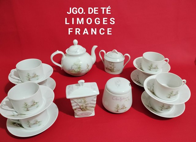 Juego de té Limoges 7 servicios