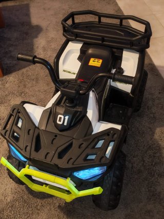 Quad Eléctrico Infantil Blanco y Negro