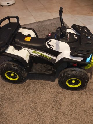 Quad Eléctrico Infantil Blanco y Negro