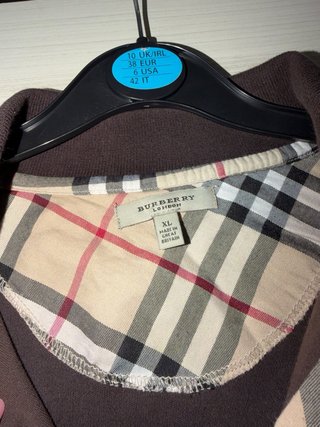 Polo Burberry Marrone Manica Lunga