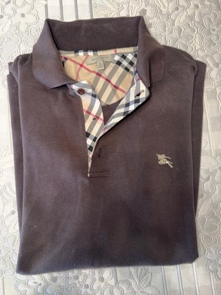 Polo Burberry Marrone Manica Lunga