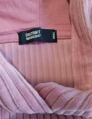 Sudadera rosa de pana S
